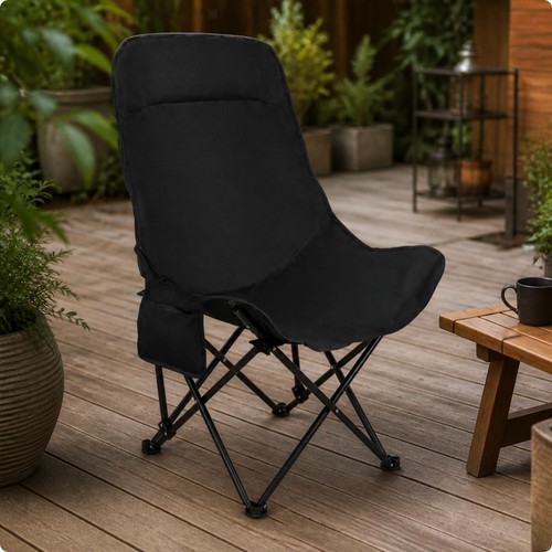 High back folding moon chair - high-back,