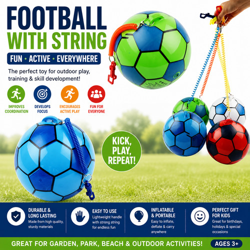 Football with string kids toy - football,