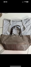 Anya Hindmarch Large Leather Tote Bag Taupe/ Beige Colour In Good Condition Used