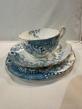 Vintage Trio Redfern & Drakeford Balmoral China (c. 1892–1933) BlueFloralGoldRim