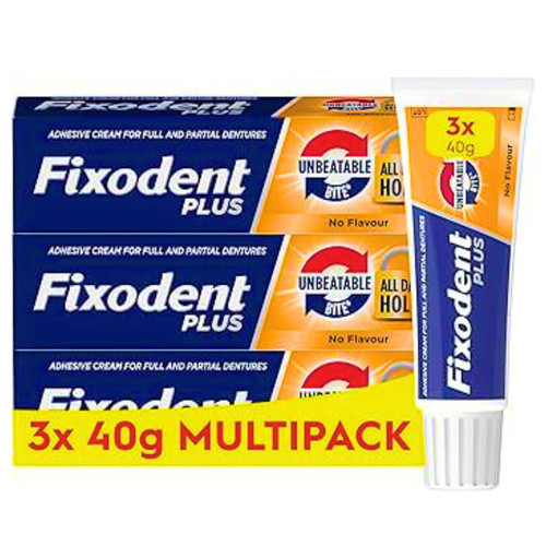 Fixodent plus unbeatable - 3x,