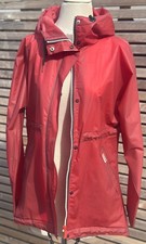 Hunter Red Rubber Style Raincoat Labelled Small