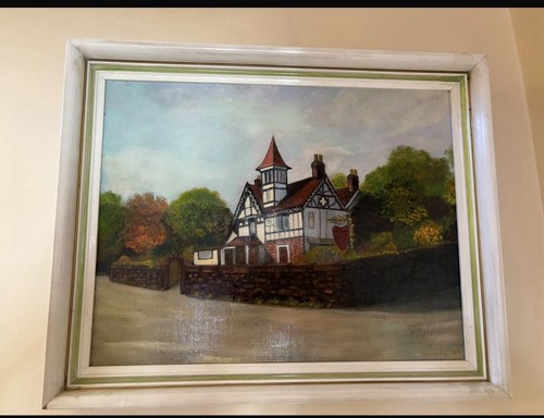 Vintage oil painted mother - vintage,