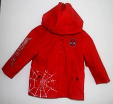 Marvel Spiderman Rain jacket with hood & fleece lining Aged 2-3 Years