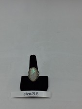 Womens Opal Silver Ring Size