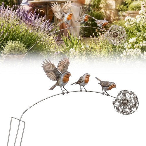 Robin garden stake - garden,