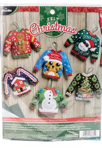 New bucilla ugly - sweaters, felt