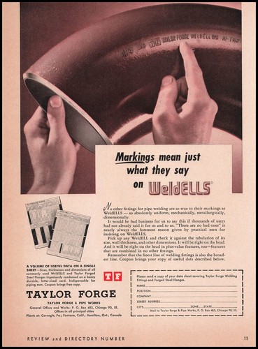 1951 taylor forge pipe works - forge,