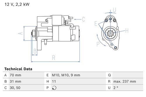 Starter bosch fits nissan - bosch,
