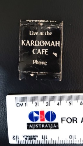 Kardomah cafe sydney matches - sydney,
