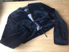 Monsoon Twilight Occasion Cropped Evening Dress Jacket Long Sleeved Bow Front 10