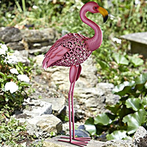 Solar powered pink flamingo - powered,