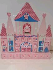 Wooden fairy/princess pink castle advent calendar
