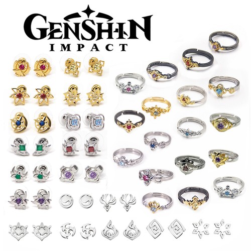 Game anime earrings zhongli - game,
