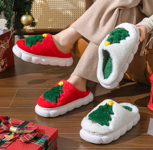 Christmas tree fluffy - fluffy, slippers