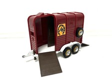 Britains Beaufort Double Horse Trailer Burgundy / White Diecast Toy Vintage 1979