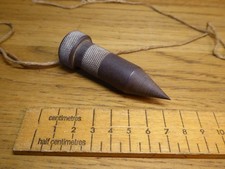 Vintage Plumb Bob- Metal Plumb with pointed end. 8.5m long.  Weighs 150g