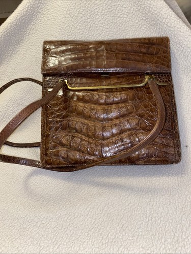 Crocodile alligator handbag - crocodile,