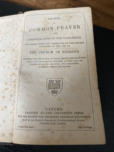Antique book common prayer - book,