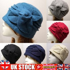 Ladies Flower Cloche Hat Soft