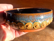 Vintage Studio Pottery Bowl signed C.D. Deering 21-5-88