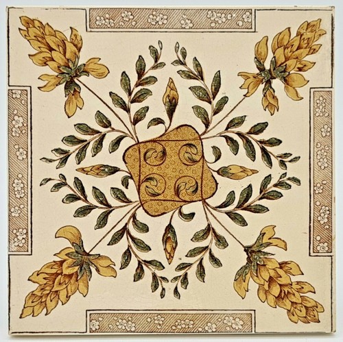 Antique fireplace tile - antique,