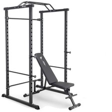 Power Rack Cage Squat Rack Weight Lifting MARCY C-FIT 600 FREE Bench With Cage