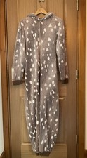 ‘Loungeable’ Women’s Reindeer Christmas Pyjama Jumpsuit-Size XL- Used 