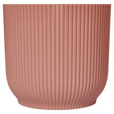 Elho Vibes Fold Round Pot Indoor Plant Pots for House Plants in Delicate Pink