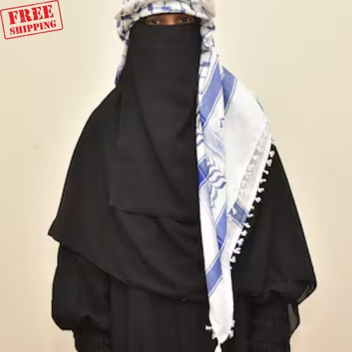 Blue white palestinian - white,