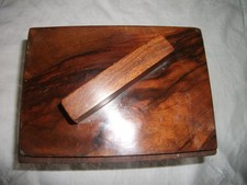 HANDSOME ROSEWOOD (?) ART DECO DESK TOP BOX with LIFT OFF LID