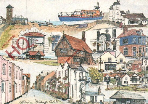 Picture postcard montage of - postcard-,