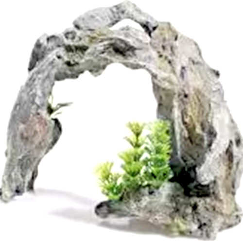 24cm driftwood arch aqua - driftwood, fish