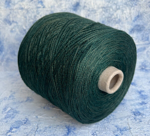 Linen tape yarn color green - linen,