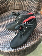 joseph seibel UK 41 WOMENS LACE HEEL BLACK LEATHER SHOE Boot GOTH Cosplay