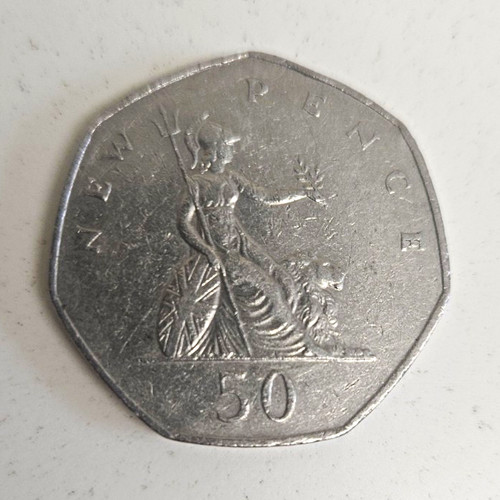 1980 50p coin elizabeth - uk,