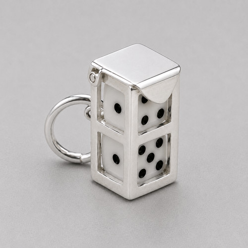 Sterling silver white dice - sterling,