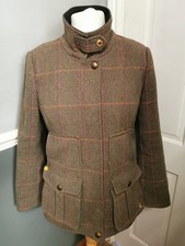 JOULES Field Jacket Coat 'Hardy Tweed' Herringbone Check Size 14  £249