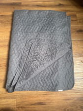 Brentfords by OHS Grey Quilted Bedspread – 198cm x 140cm VGC single bed size