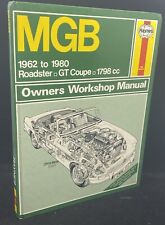 MGB 1962 - 1980 Haynes Owners Workshop Manual (1991) Roadster GT Coupe 1798 cc