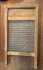 Vintage Wood and Glass Washboard
