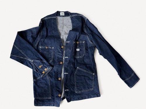 Lee indigo denim collarless - denim,