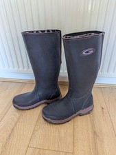 Grubs Rainline Wellington Boots Wellies Horse Boots Purple Womens Size UK8