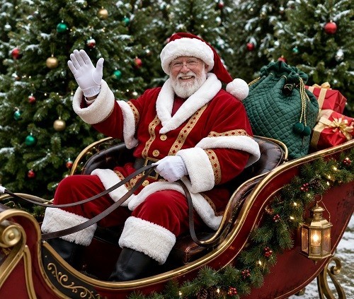 Luxury santa claus costume - luxury,