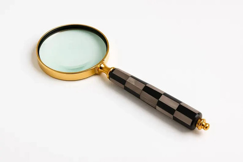 Vintage brass magnifying glass - vintage,