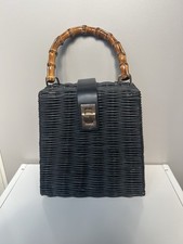 Zara wicker and bamboo Bag