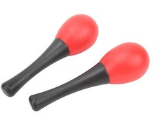 Maracas. 2 x Red Rumba Shakers