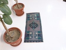 Vintage Purple Blue Door Mat