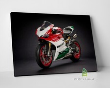 Red Motorbike Canvas Art Wall