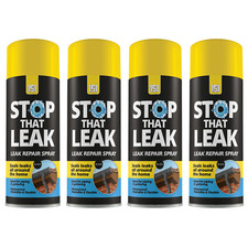 151 Stop That Leak Repair Black Spray Seals Piping Guttering Waterproof 400ml X4